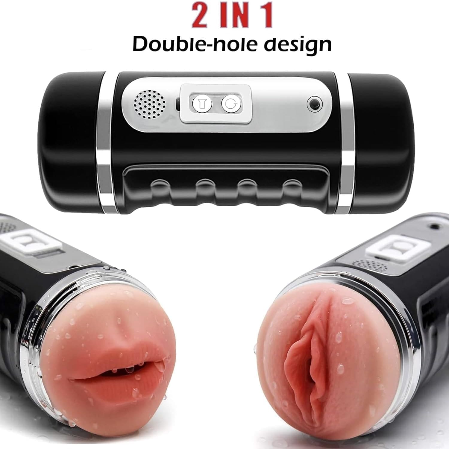 2 in 1 Sex Toy Vibrator Mouth Masturbator Cup Male Sex Toy For Men