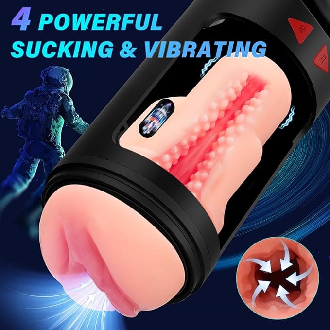 Sex Toys Automatic Male Masturbator | Adult Toys Penis Pump with 4 Sucking & Vibrating & Thrusting Modes in Pakistan