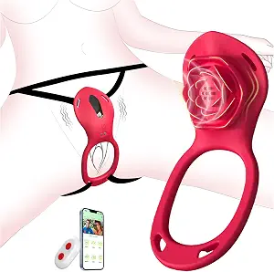 Couples Rose App Remote Control Wearable Vibrator, Couple Women Adult