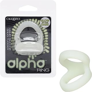 Alpha Liquid Silicone Glow-In-The-Dark Prolong Medium Cock Ring