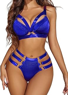 Royal Blue Padded Full Cup Bra Set