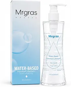 Personal Water-Based Premium Lube - Mrgras Sex Lube for Men, Women & Couples, Long-Lasting, Non-Staining & Easy Clean-Up, Safe for Toys & Latex Condoms, Ideal for Vaginal & Anal Use, 8 Fl Oz