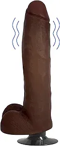 Jock Dark Vibrating Dildo with Balls - 11 Inch